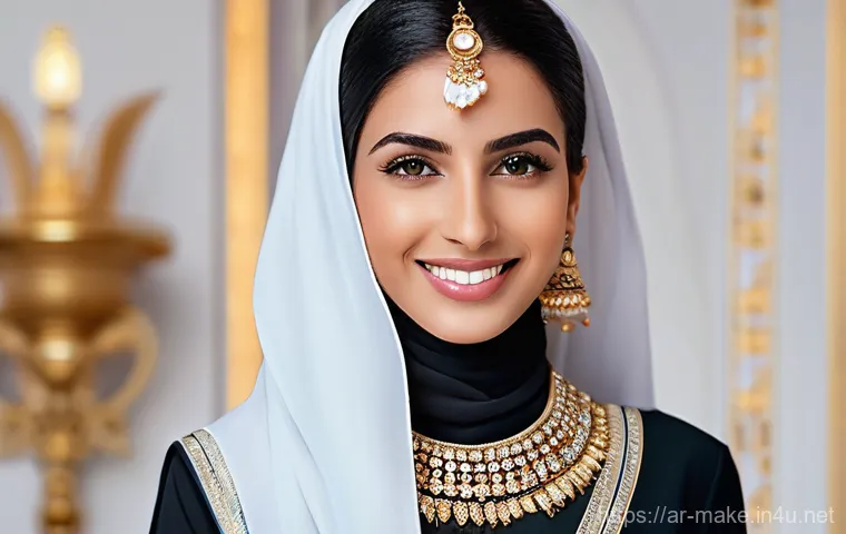 메이크업 강의 스케줄 관리 - **Prompt:** A vibrant group of three young Arab women, aged between 20-30, are actively engaged in a...